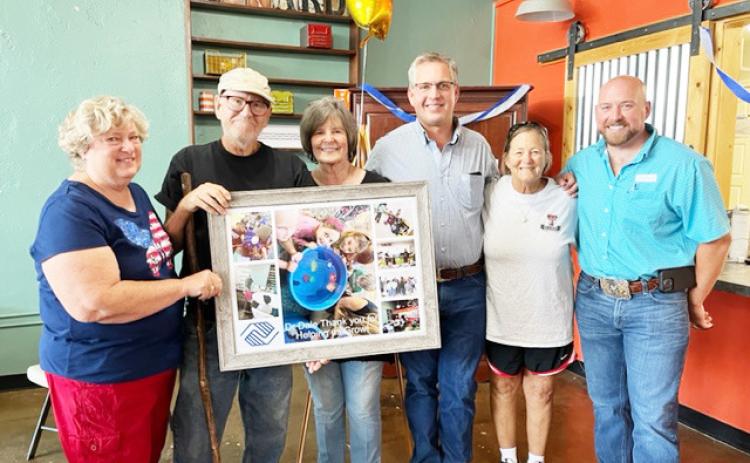 A SURPRISE LUNCH was held recently to honor Dr. Dale Hancock's immeasurable contributions to the Boys &amp; Girls Club of Menard. Club members and directors of the board presented Hancock with a special keepsake to show their gratitude. Board of Directors are pictured above, left to right: Norma Hitt, Dr. Dale Hancock, Carole Duncan, Cody Holubec, Molly Waldrop, Jacob Hand. Courtesy photo.
