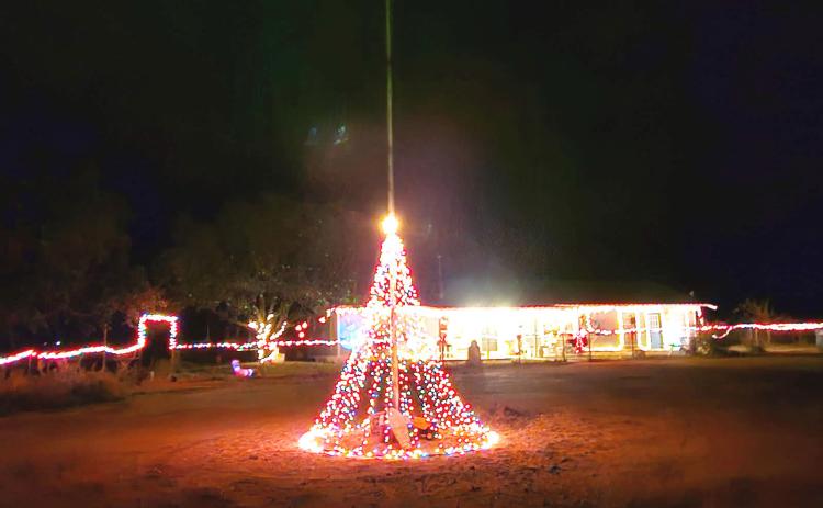 In the residential category, Marsha Wallace took first place with her cheery tree of lights. Courtesy photo.