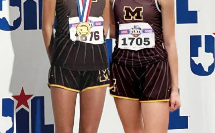 Ruiz and Chambless at the state cross country meet. Ruiz placed third; Chambless was 29th of 146 runners.