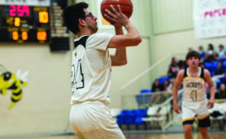 Christian Condarco squares up for a shot.