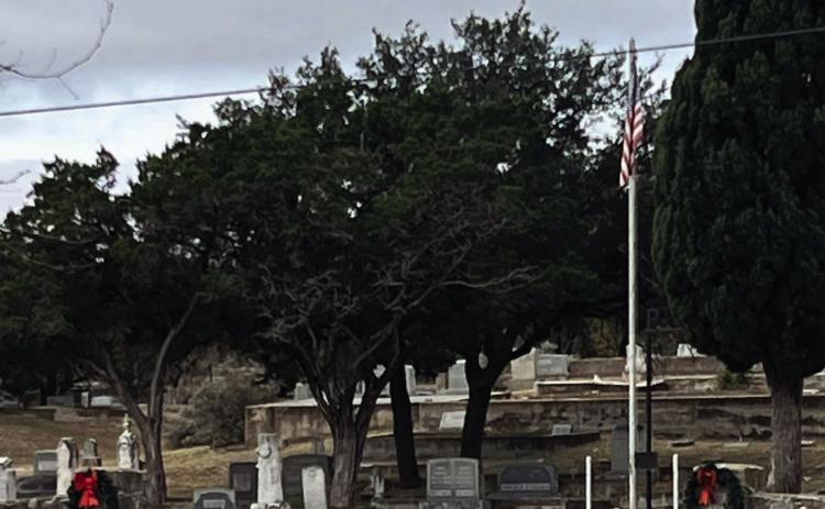 The historic Pioneer Rest Cemetery at 745 Ellis Street in Menard suffered significant damage during the last several rounds of flooding in Menard County. Funds are requested to help repair the graves and pathways throughout the cemetery. Courtesy photo.