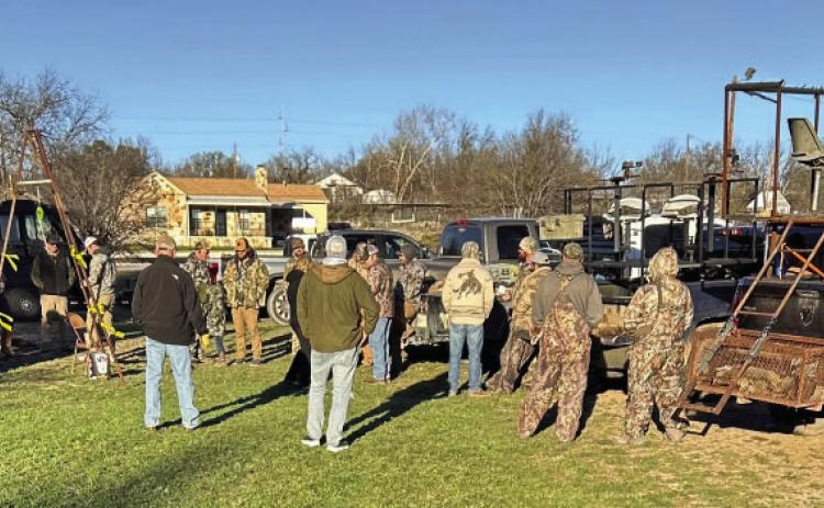 Hunting teams mill around at weigh-in of the MVFD’s 4th Annual Predator Hunt fundraiser Sunday morning. Twenty teams competed in the contest. Photo by MVFD.