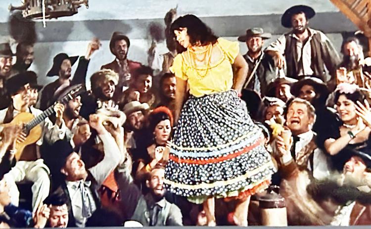 COMING TO MENARD! Flamencos de San Antonio matriarch Teresa Champion, performs a passionate Flamenco dance in John Wayne’s epic movie, “The Alamo.” Courtesy photo.