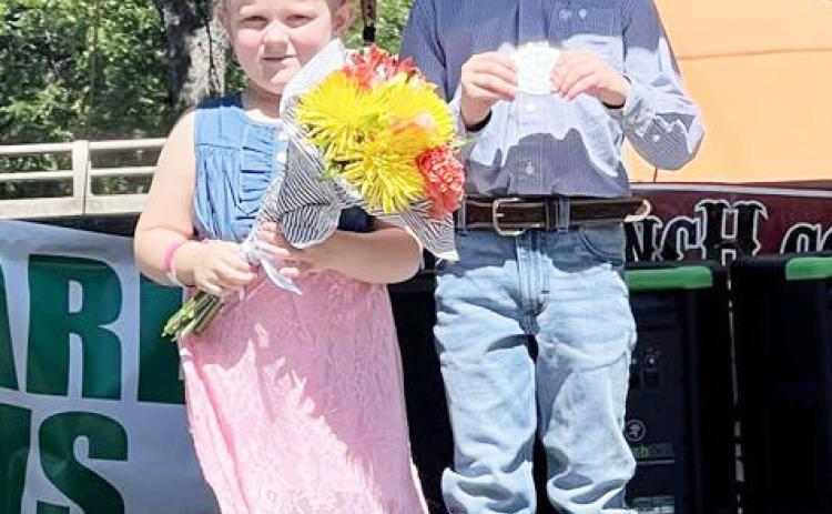 LOCAL ROYALTY- Pictured is the newly crowned 2024 Little Miss Silver Nugget, 4-year-old Selah Roberson. Little Mr. Silver Nugget is Jackson Smith, age 6. More details on the events will be available next week, after the Chamber board has a chance to recover.