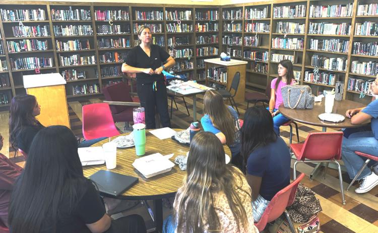 Frontera Healthcare Network has built a partnership with Texas A&amp;M School-to-Scrubs and Big Country AHEC to provide valuable learning opportunities for Menard High School’s Health Club. Health Club students recently participated in a hands-on lesson in phlebotomy and explored various career pathways within the nursing field. Frontera also presented information on all health careers, for different interests and opportunities. Courtesy photo.