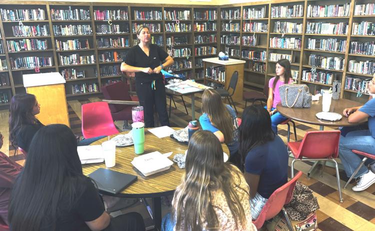Frontera Healthcare Network has built a partnership with Texas A&amp;M School-to-Scrubs and Big Country AHEC to provide valuable learning opportunities for Menard High School’s Health Club. Health Club students recently participated in a hands-on lesson in phlebotomy and explored various career pathways within the nursing field. Frontera also presented information on all health careers, for different interests and opportunities. Courtesy photo.