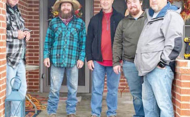 THE FIRST OF MANY free smoke detectors was installed in a Gay St. home on January 3. The program is made possible by local organizations, the Red Cross, and volunteers- some who are pictured above, left to right: Steve Whitson, Charlie Goode, Randy McVey, Cooper Tipton, Jeff Whitson. Courtesy photo.