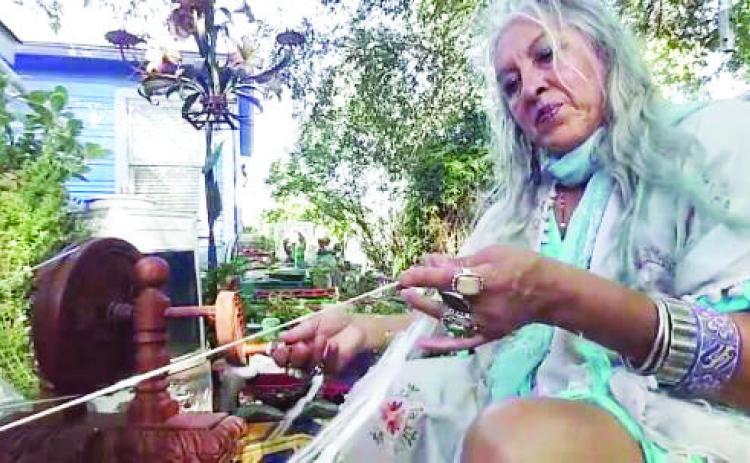 ABOVE- Christina Palafox, a fiber artist from San Antonio, will be the speaker at the Historical Society’s meeting This Sunday, March 16. Palafox spins her own fibers from wool, goat, rabbit and bast plants and enjoys demonstrating and teaching the skills. Courtesy photo.