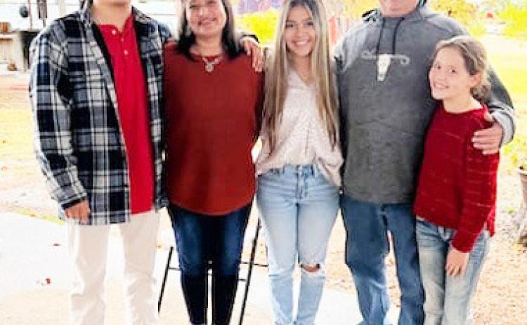 ALL IN THE FAMILY- Pictured left to right: Raully Ojeda, Monica Ojeda Baker, Ileana, Kate, and Lewis 'Cedarberry' Baker. Courtesy photo.