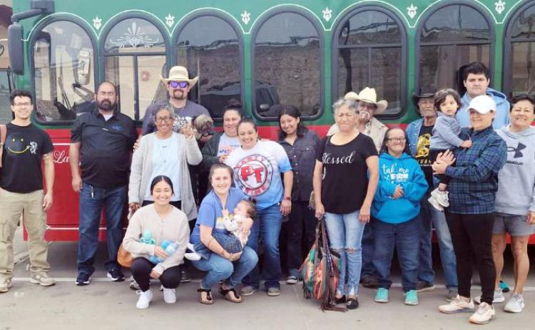 ABOVE- Family of former Concho Valley Transit (CVT) driver Larry Sockwell gathered in San Angelo earlier this year to honor their patriarch. Sockwell was a devoted CVT employee and driver for 9 years. He passed away in 2023 after a hard-fought battle with cancer. CVT named one of their public transport trolleys (buses) simply 'Larry,' in his memory.