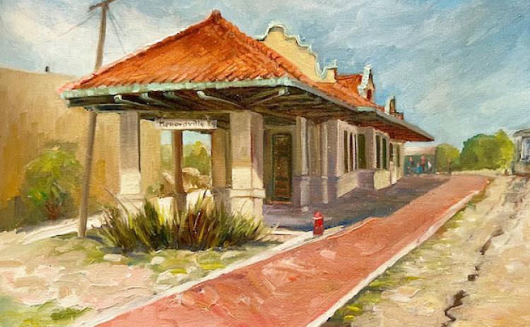 Depot painting to be exhibited in San Angelo this weekend