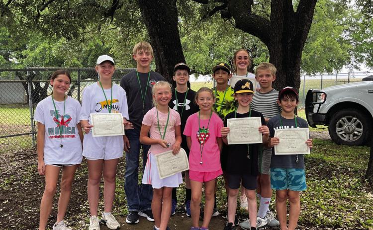 Plant ID contestants (l to r) Kate Baker, Caitlyn Burch, Benjamin Burch, Daphne Mews, Kallan Wright, Saydee Meadow, Mason Mireles, Makenzie Wright (top), Gus Wright (front), Roy Mews, and George Corbin. Courtesy Photo.